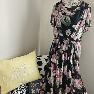 Alexa B Nites Flower Dress 16 W
